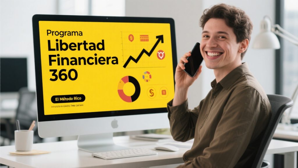Persona agendando llamada al curso Programa Libertad Financiera 360 del Método Rico.